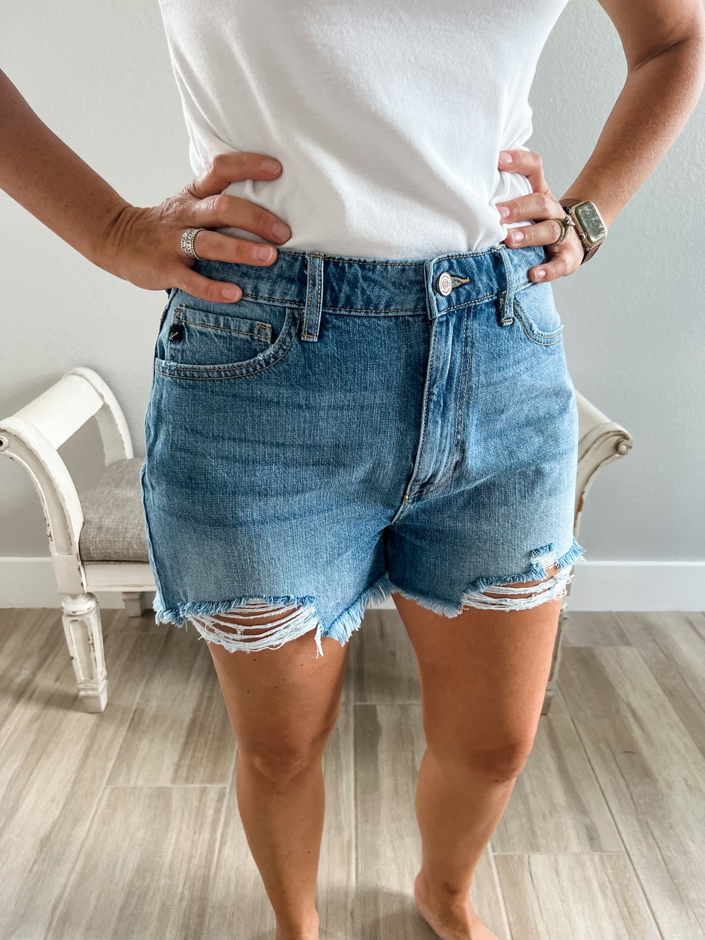 KanCan High Rise Cuffed Shorts Denim – MarshallsCountryStore